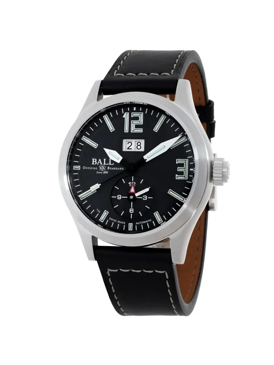 Мужские автоматические часы Ball Engineer Master II Voyager с черным циферблатом GM2286C-L6J-BK — серебристый
