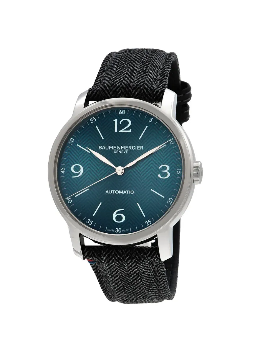 Автоматические часы Baume et Mercier Classima с синим циферблатом M0A10708 — серебристый