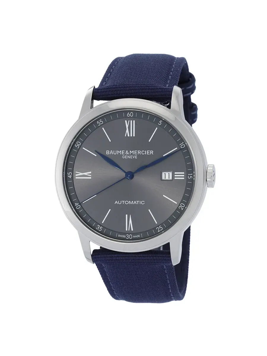 Мужские часы Baume et Mercier Classima Automatic с серым циферблатом M0A10608 — серебристый