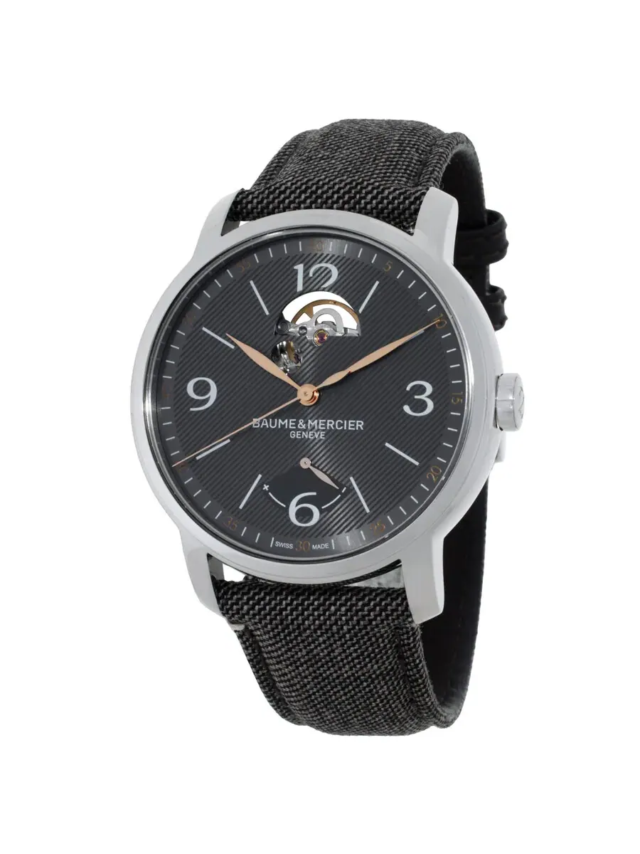 Мужские автоматические часы Baume et Mercier Classima с серым циферблатом M0A10718 — серебристый