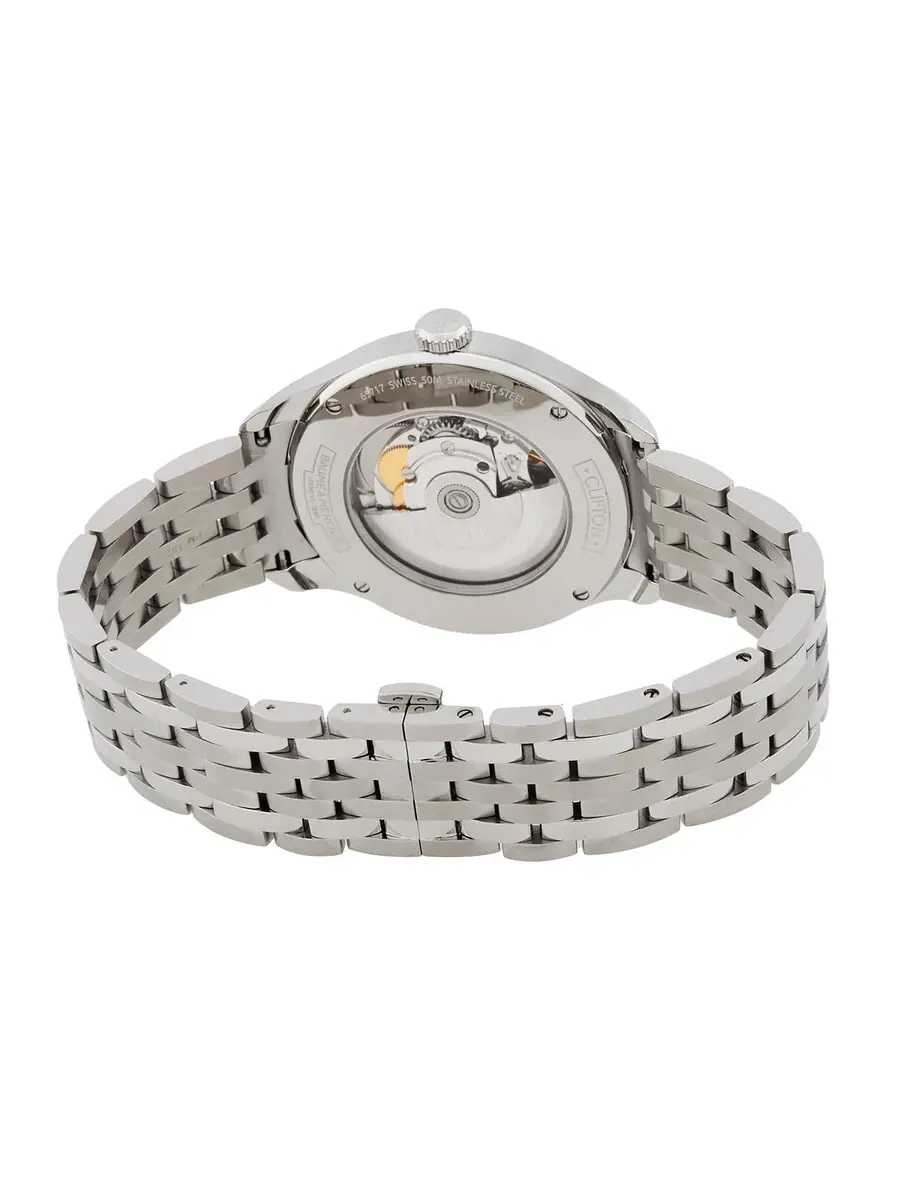 Мужские часы Baume et Mercier Clifton Automatic с шампанским циферблатом M0A10243 — изображение 3 из 3, оттенок серебряный