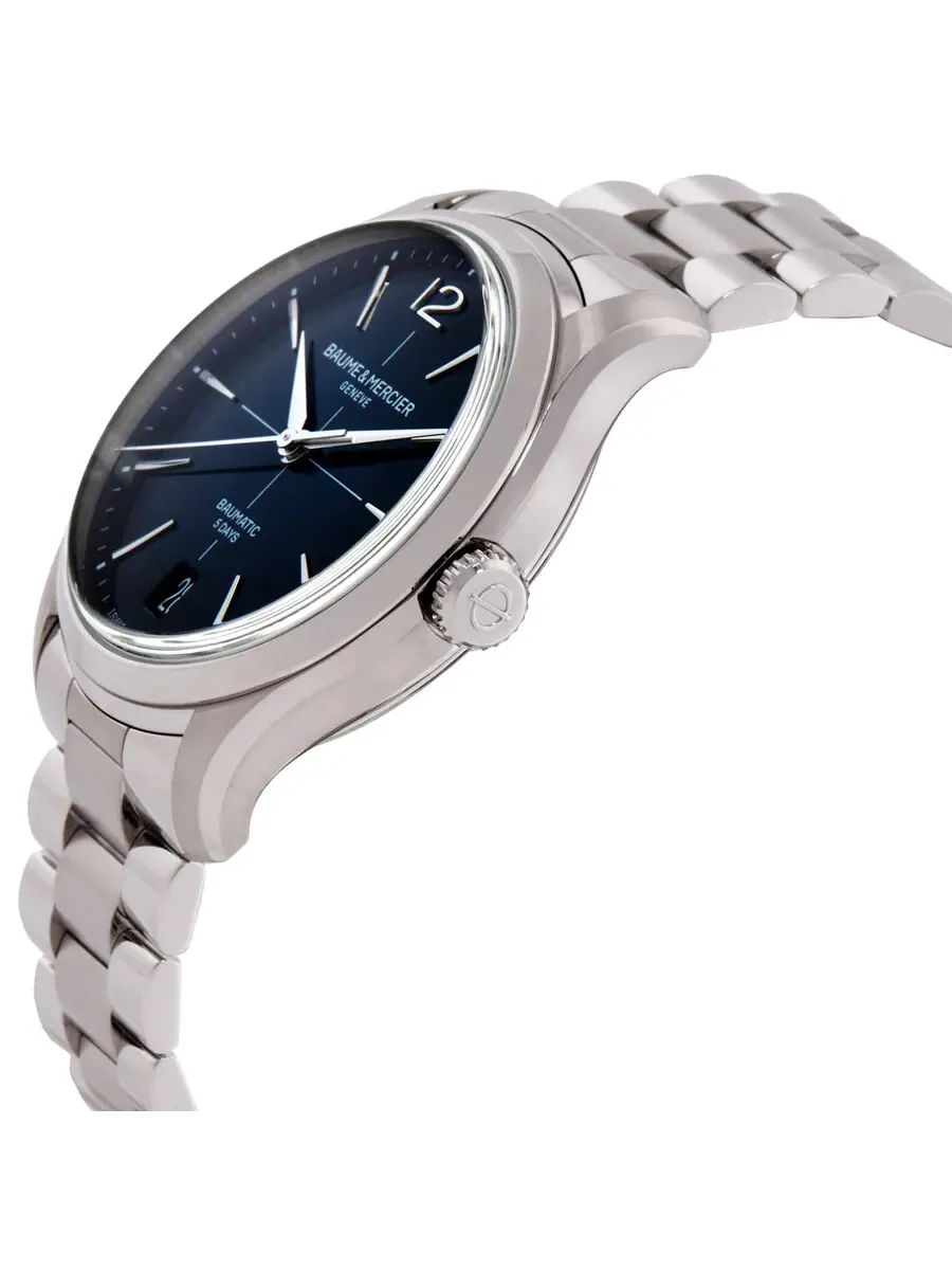Мужские часы Baume et Mercier Clifton Automatic с градиентным синим циферблатом 10792 — изображение 2 из 3