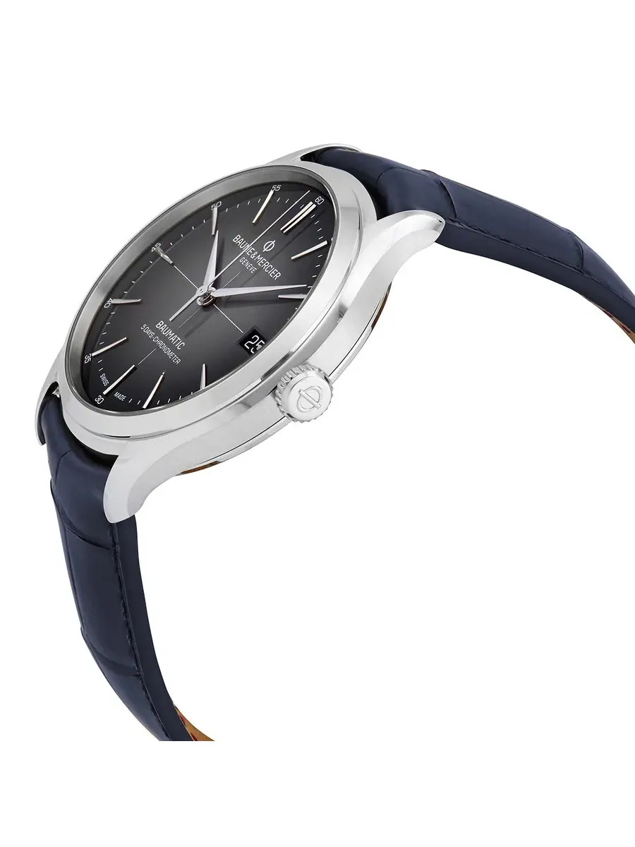 Мужские часы Baume et Mercier Clifton Automatic с серым циферблатом 10550 — изображение 2 из 3, оттенок серебряный