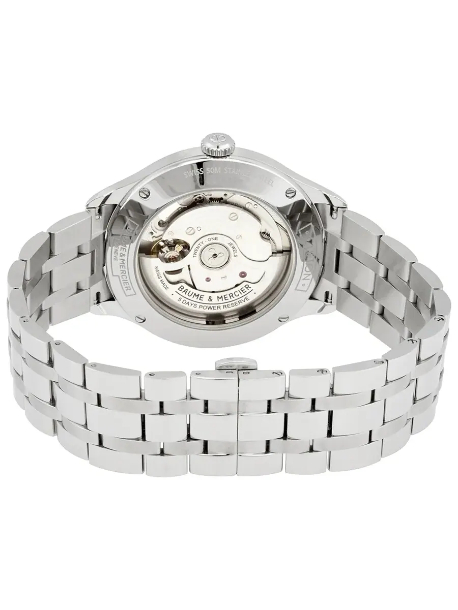 Мужские часы Baume et Mercier Clifton Baumatic Automatic Chronometer с синим циферблатом, модель 10468 — изображение 3 из 3