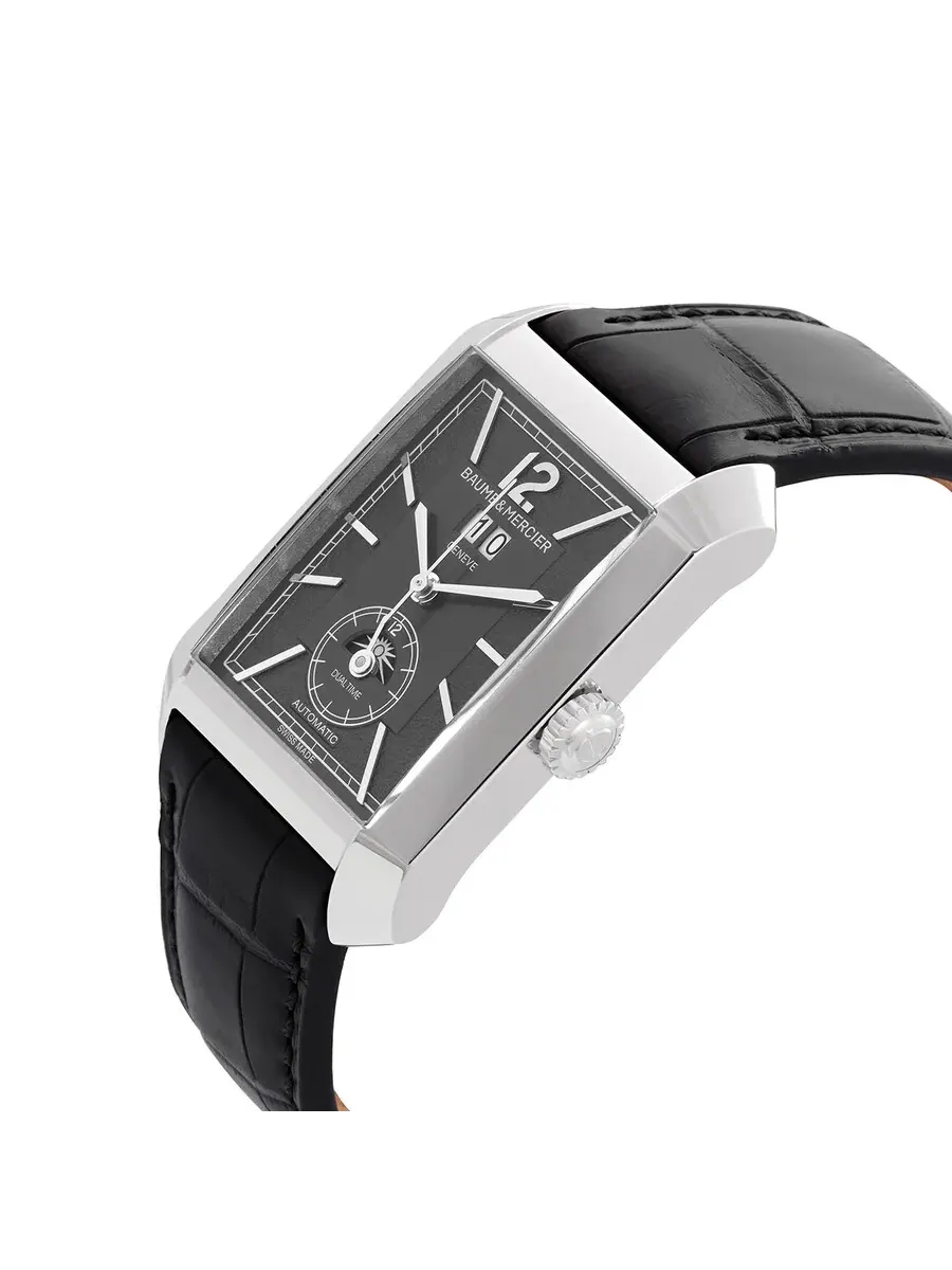 Мужские часы Baume et Mercier Hampton Moonphase Dual Time Automatic с серым циферблатом M0A10666 — изображение 2 из 3