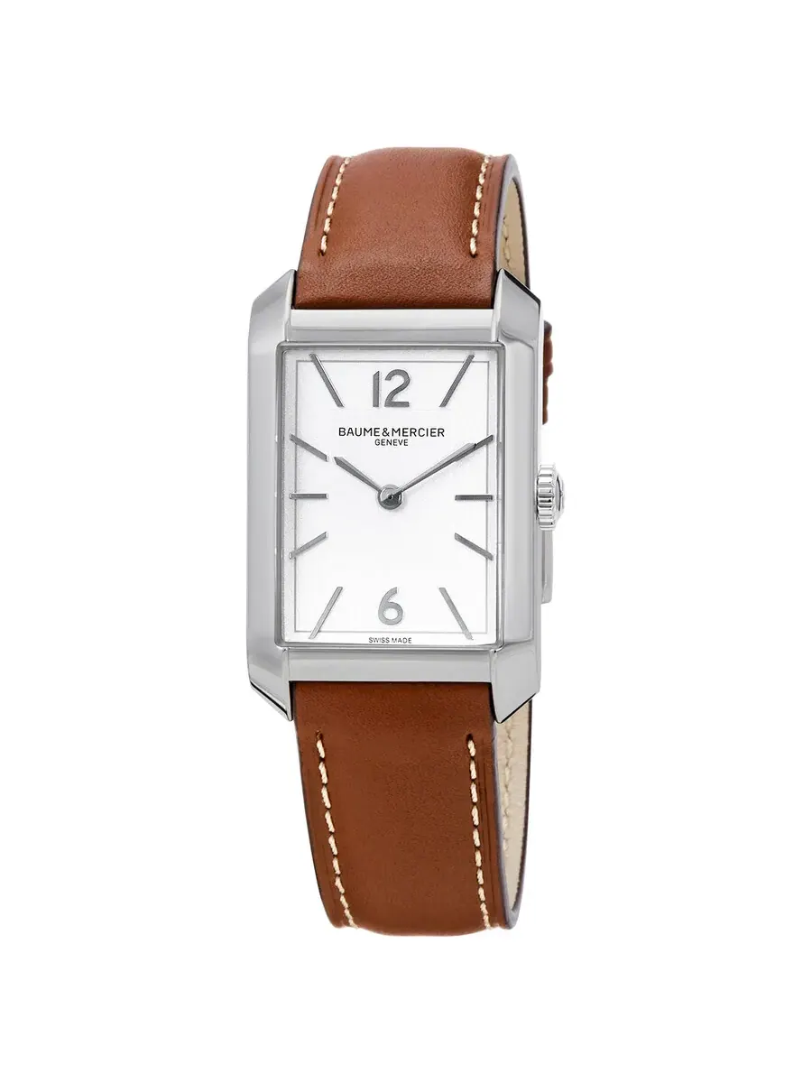 Мужские часы Baume et Mercier Hampton Quartz с серебристым циферблатом M0A10670