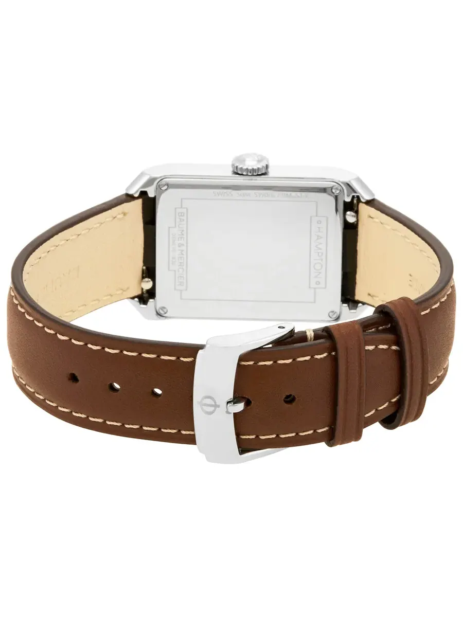 Мужские часы Baume et Mercier Hampton Quartz с серебристым циферблатом M0A10670 — изображение 3 из 3, оттенок серебряный