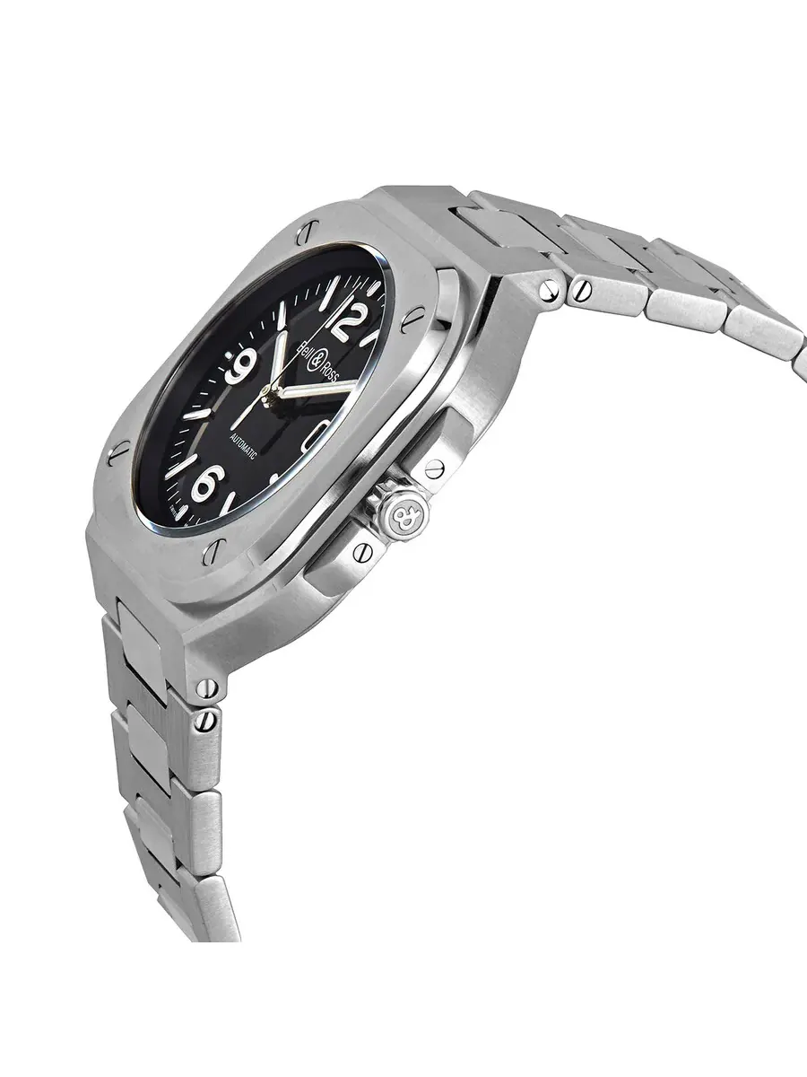 Мужские часы Bell and Ross BR 05 Automatic с черным циферблатом BR05A-BL-ST/SST — изображение 2 из 3, оттенок серебряный