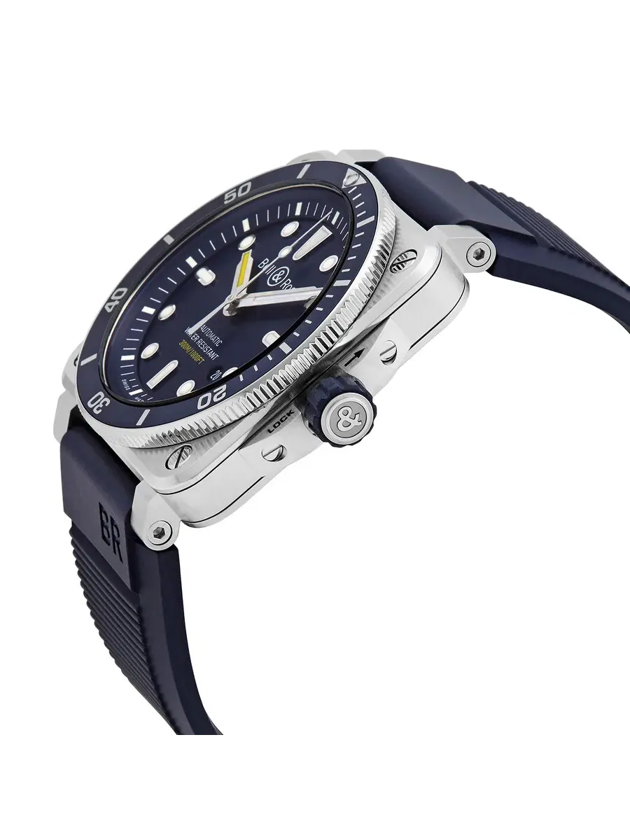 Мужские часы Bell and Ross BR03-92 Diver Automatic с синим циферблатом BR0392-D-BU-ST/S — изображение 2 из 3