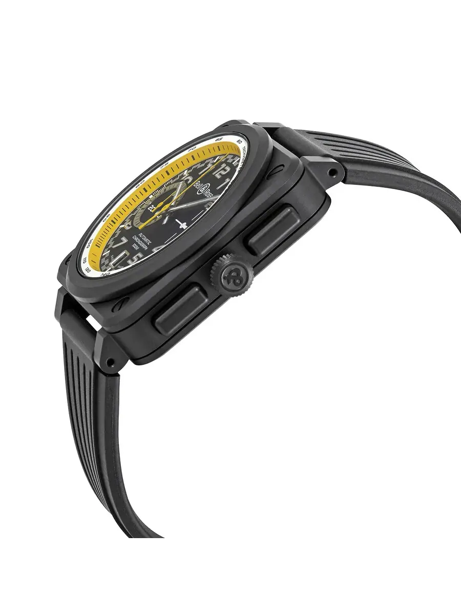 Мужские часы Bell and Ross BR03-94 Хронограф Автомат Черный циферблат BR0394-RS20/SRB — изображение 2 из 3