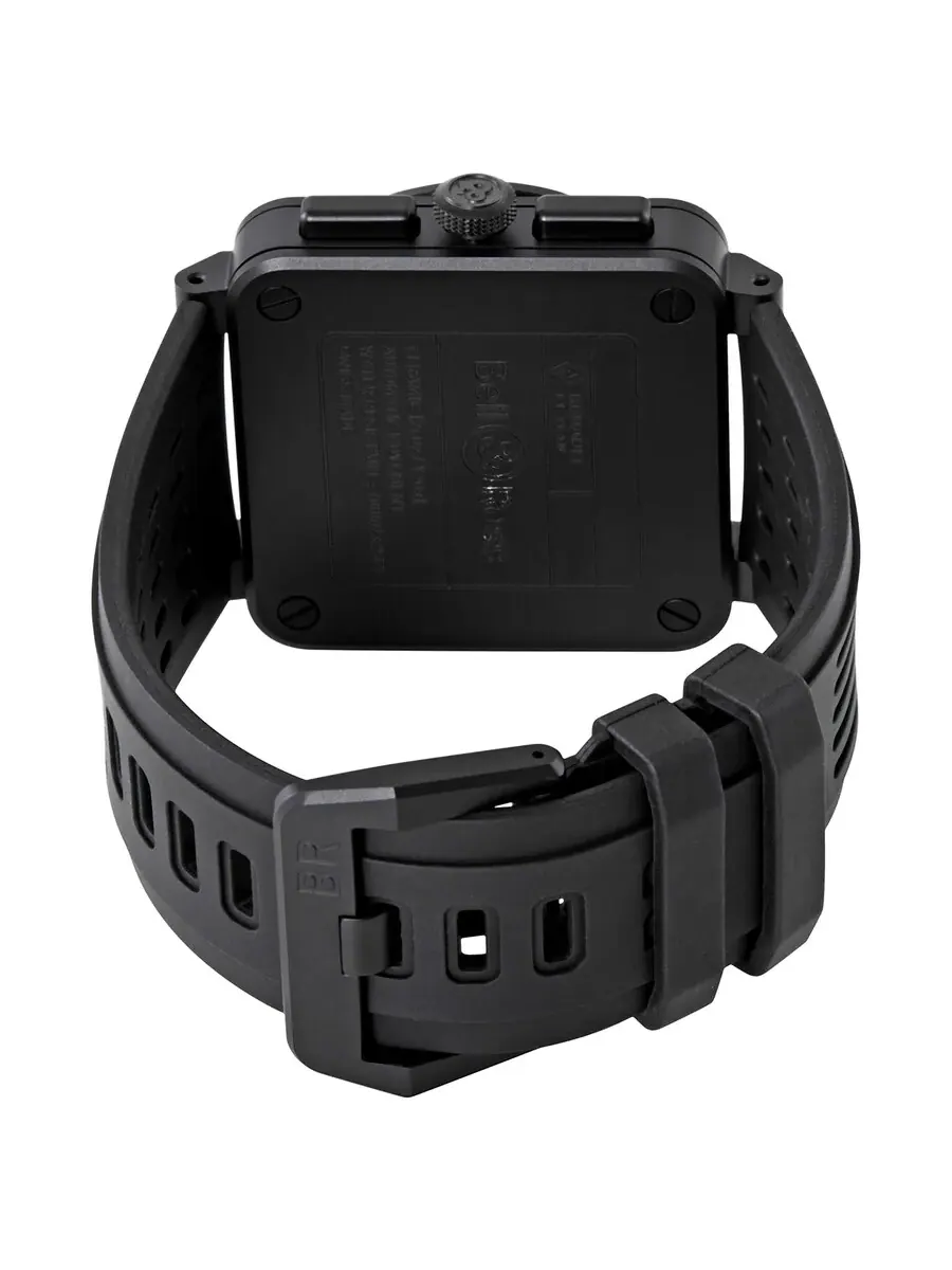 Мужские часы Bell and Ross BR03-94 Хронограф Автомат Черный циферблат BR0394-RS20/SRB — изображение 3 из 3