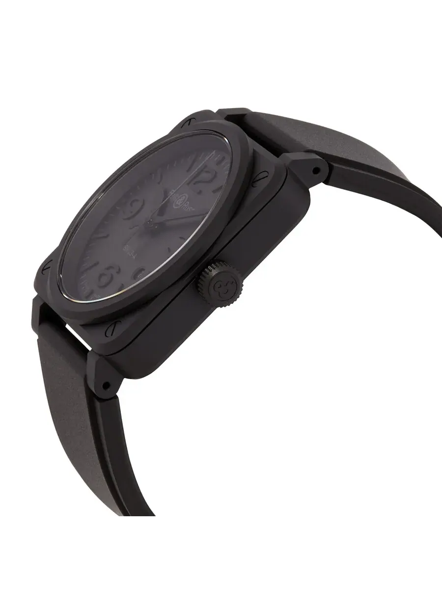 Мужские часы Bell and Ross BR 03 Phantom Automatic с черным циферблатом BR03A-PH-CE/SRB — изображение 2 из 3, оттенок черный