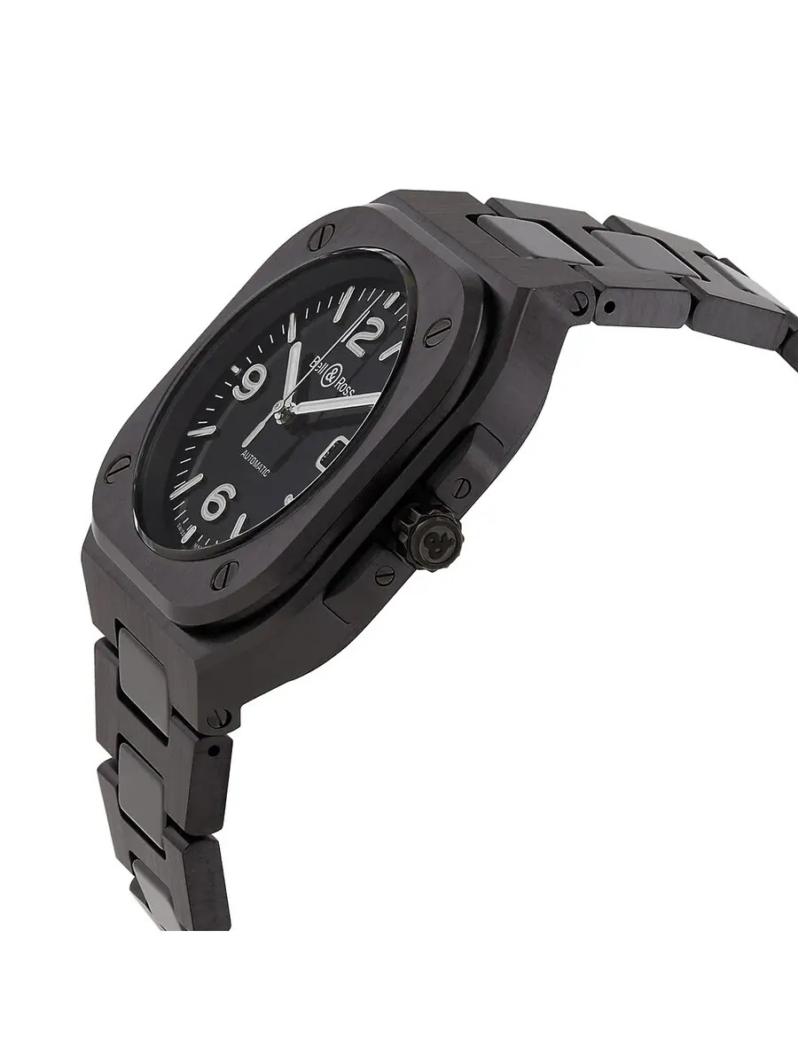 Мужские часы Bell and Ross BR 05 Automatic с черным циферблатом BR05A-BL-CE/SCE — изображение 2 из 3, оттенок черный