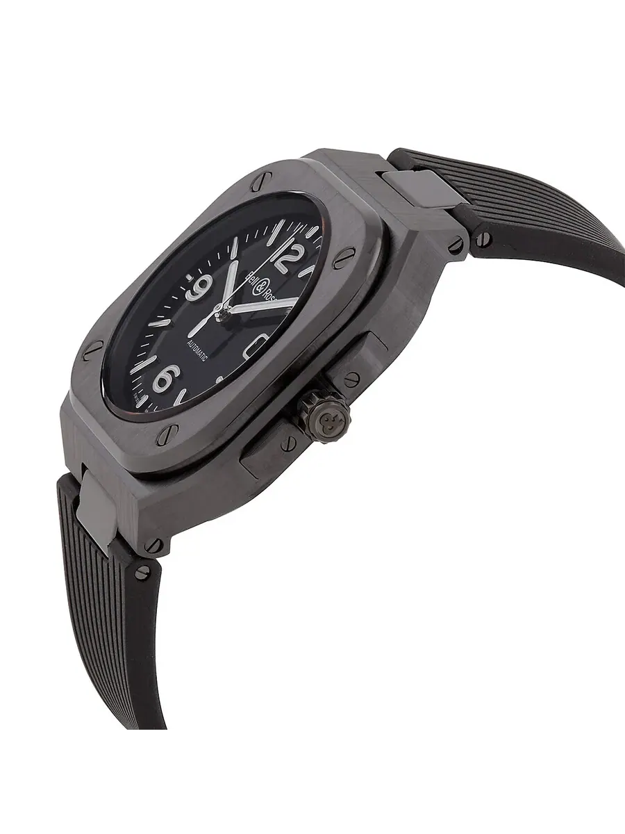 Мужские часы Bell and Ross BR 05 Automatic с черным циферблатом BR05A-BL-CE/SRB — изображение 2 из 3, оттенок черный