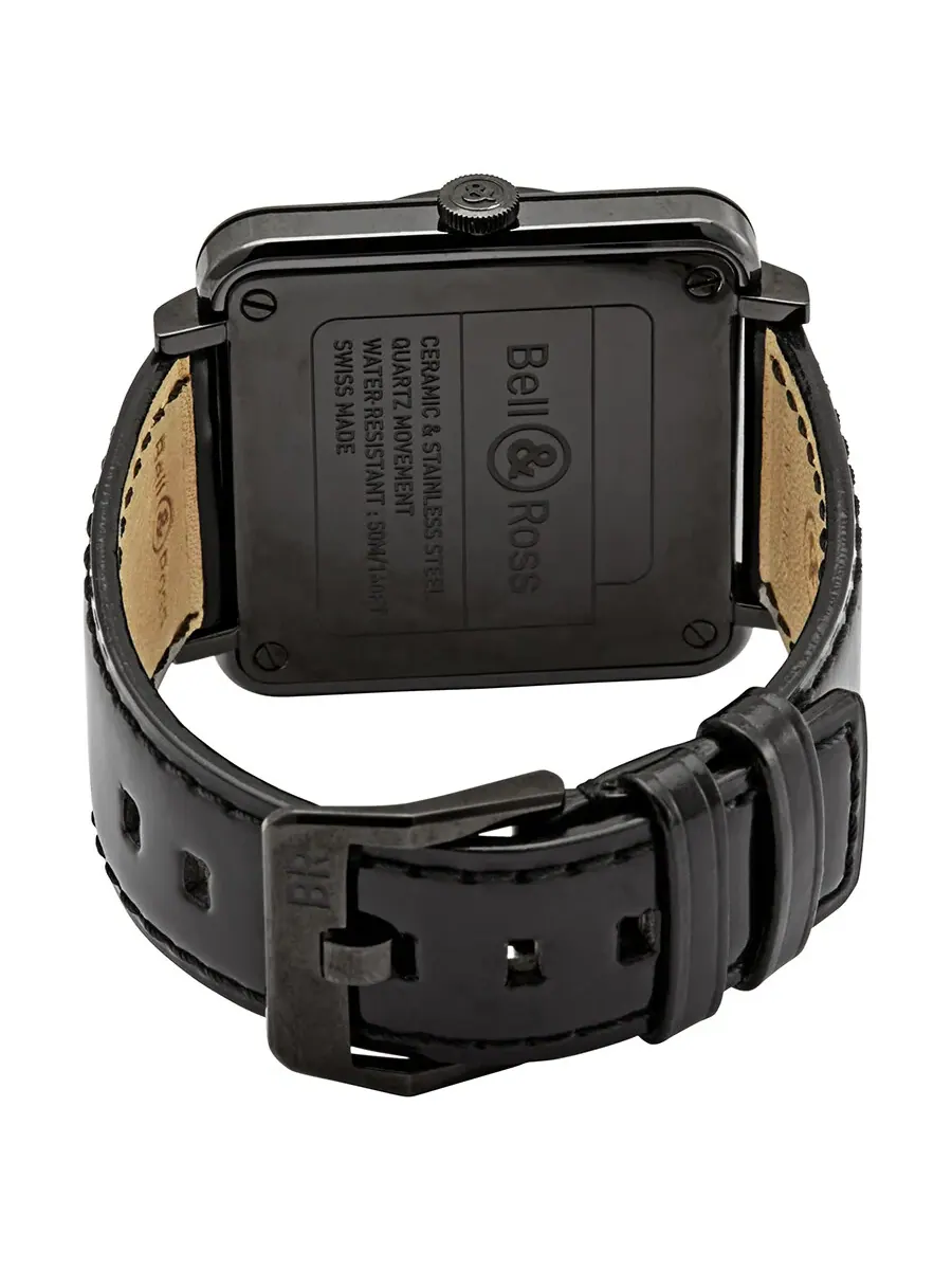 Часы Bells and Ross Quartz с черным циферблатом BRS98-BCS-00807 Bell And Ross — изображение 3 из 3, оттенок черный