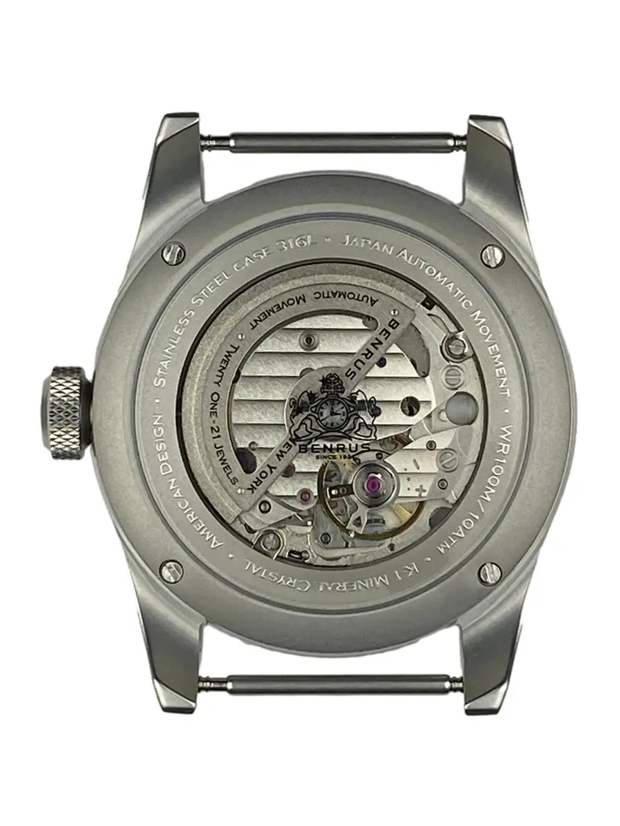 Мужские часы Benrus Classic Automatic C1-SB-BE-NT — изображение 4 из 6, оттенок серебряный