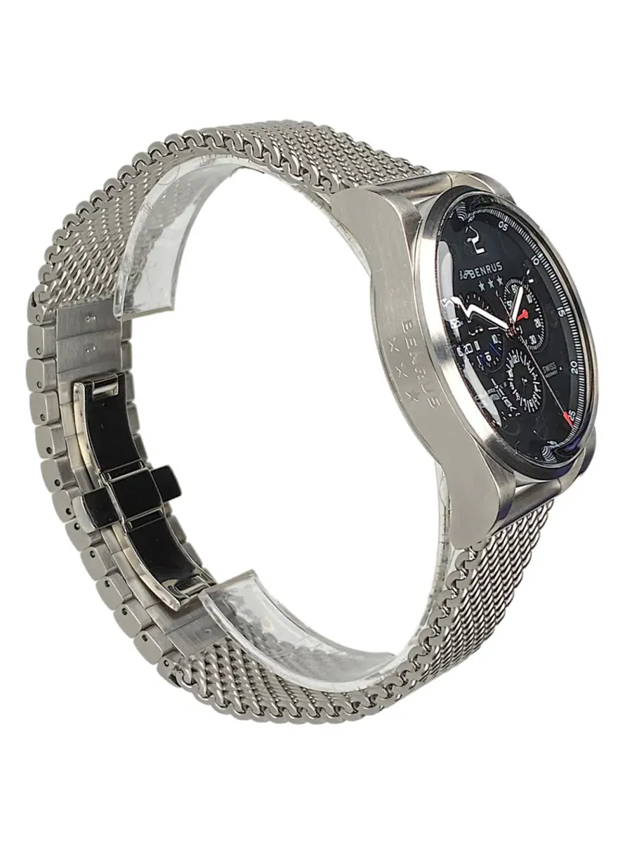 Мужские часы Benrus Air Chief II Chronograph Quartz с черным циферблатом AC3-SA-BK-SM — изображение 3 из 6