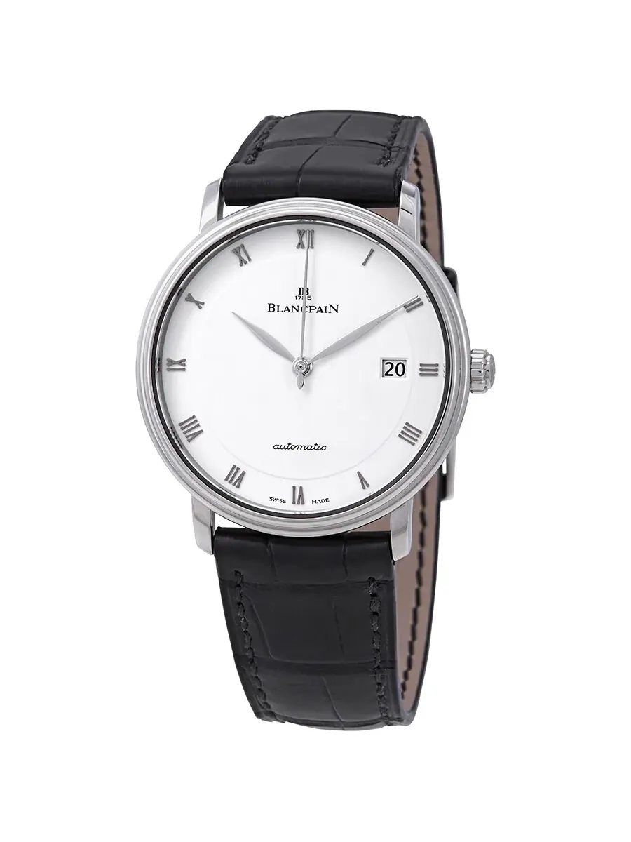 Мужские часы Blancpain Villeret Automatic с белым циферблатом 6223-1127-55A — белый