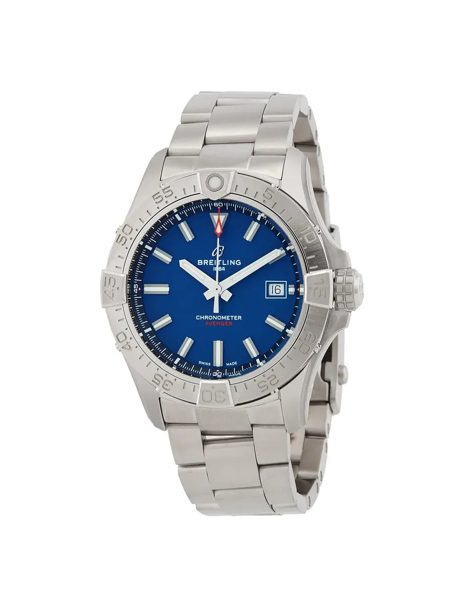 Мужские часы Breitling Avenger 42 Automatic с синим циферблатом A17328101C1A1 — серебристый