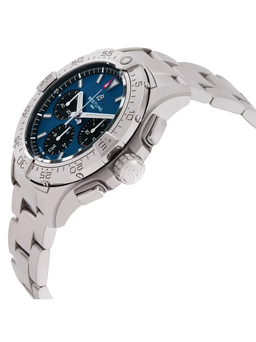 Мужские часы Breitling Avenger 42 Chronograph Automatic Chronometer с синим циферблатом AB0146101C1A1 — изображение 2 из 3