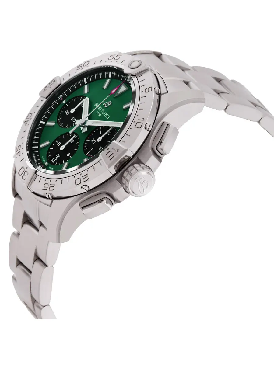 Мужские часы Breitling Avenger 42 Chronograph Automatic Chronometer с зеленым циферблатом AB0146101L1A1 — изображение 2 из 3