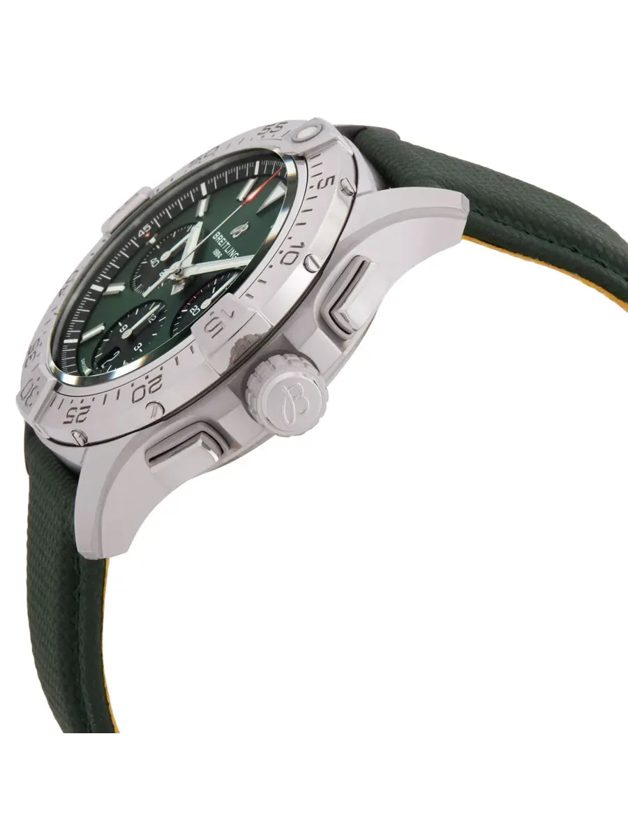 Мужские часы Breitling Avenger 42мм Хронограф Автомат с зеленым циферблатом AB0146101L1X1 — изображение 2 из 3