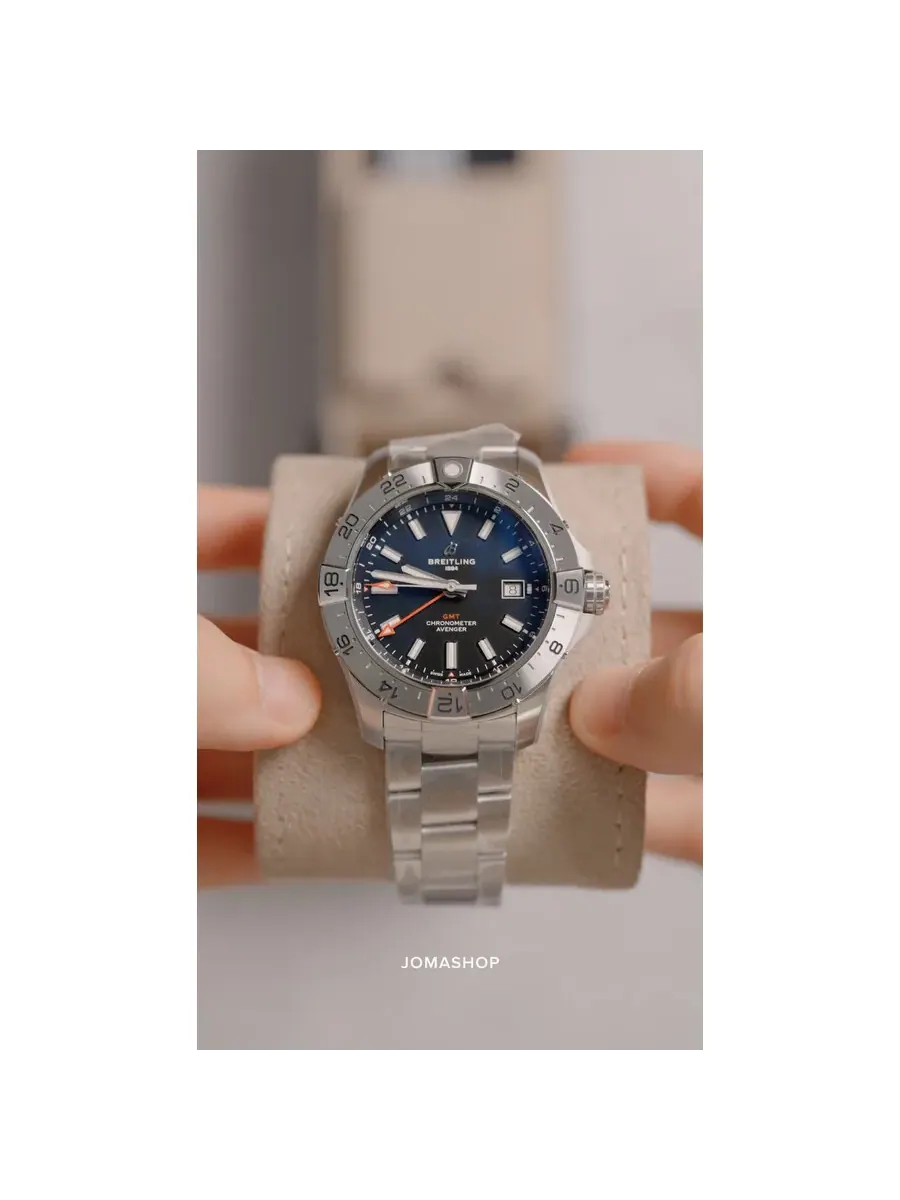 Мужские часы Breitling Avenger Automatic с черным циферблатом A32320101B1A1 — изображение 4 из 4, оттенок серебряный