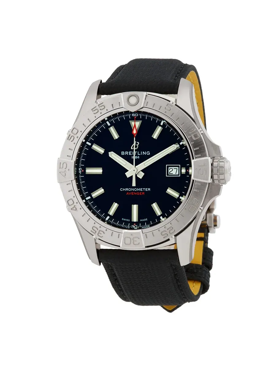 Мужские часы Breitling Avenger 42 Automatic с черным циферблатом A17328101B1X1 — серебристый