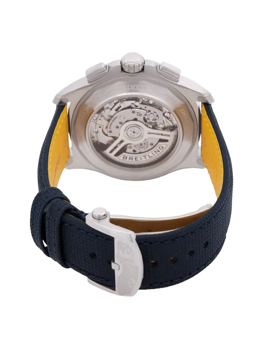 Мужские часы Breitling Avenger Chronograph 44 мм с автоматическим механизмом и синим циферблатом AB0147101C1X1