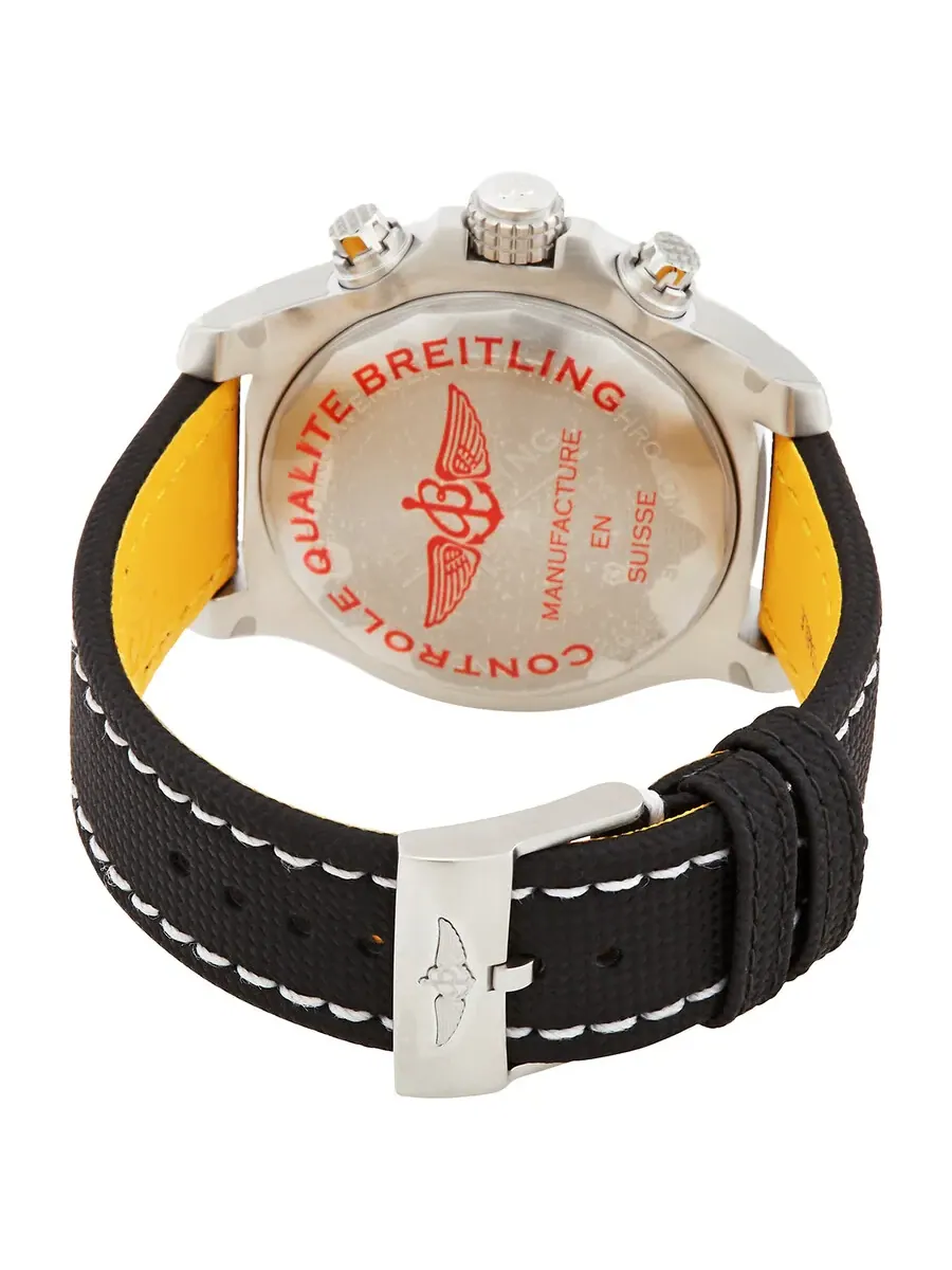 Мужские часы Breitling Avenger 45 Chronograph GMT Automatic Chronometer с черным циферблатом A24315101B1X1