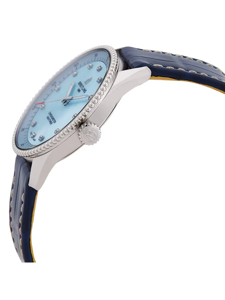 Женские часы Breitling Navitimer Quartz Chronometer с бриллиантами A77320171C1P1 — изображение 2 из 3, оттенок серебряный