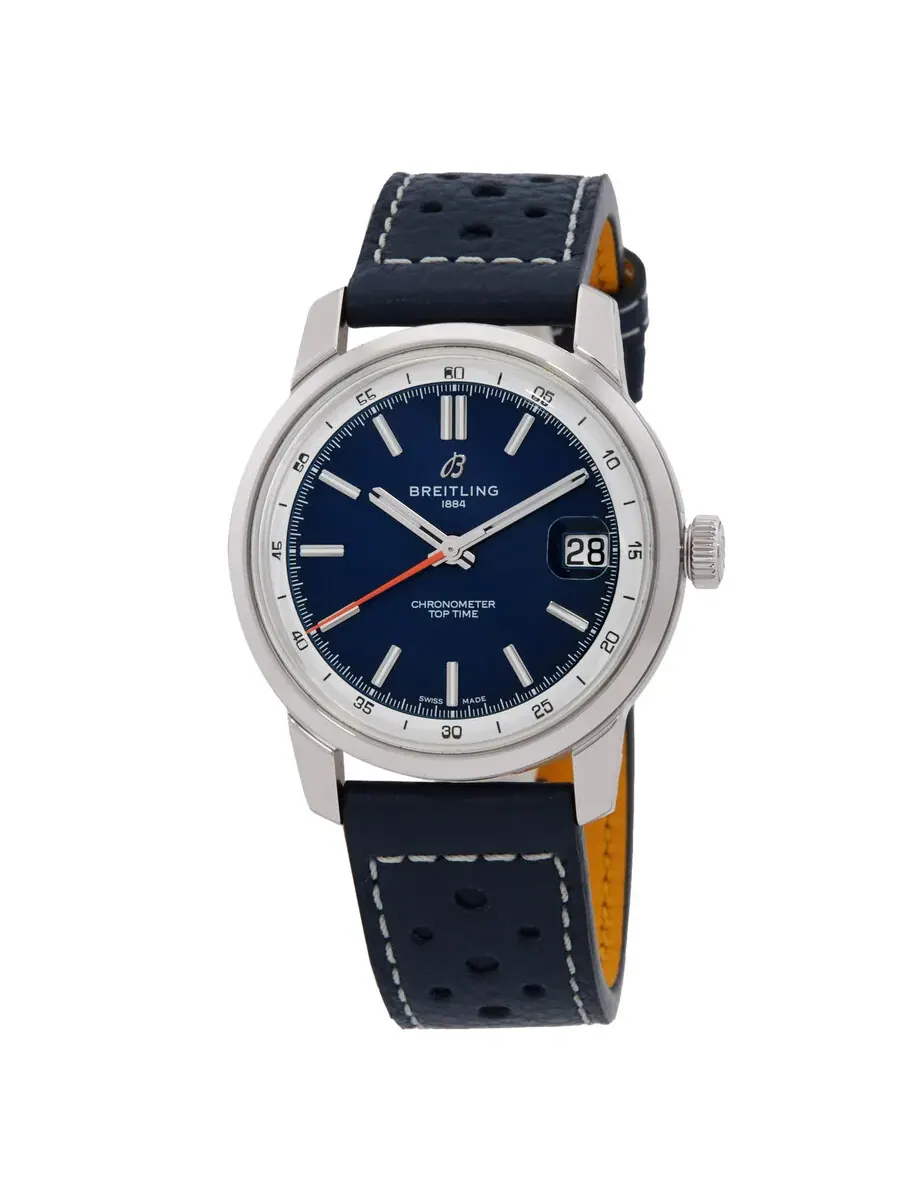 Мужские часы Breitling Top Time B31 с ручным заводом, хронометром и синим циферблатом AB3113A71C1X1