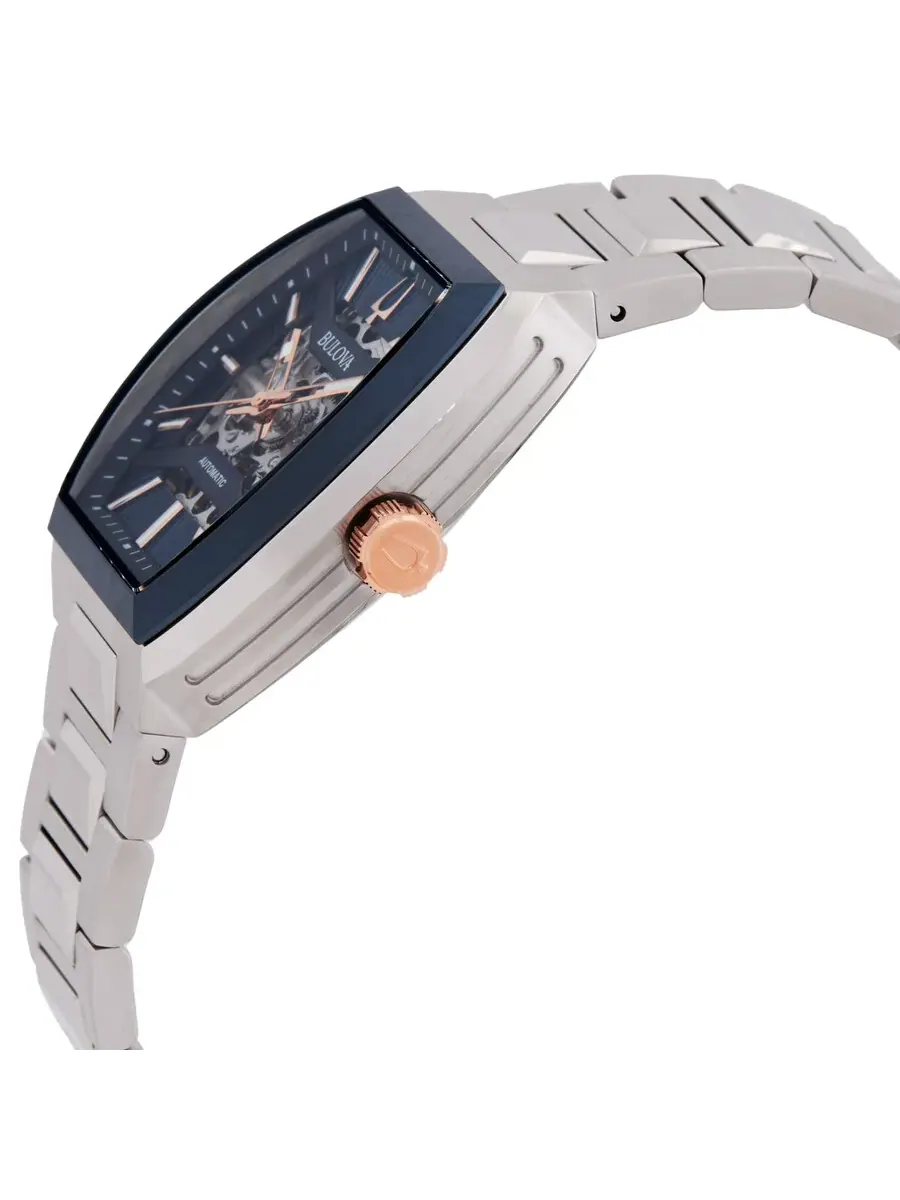 Мужские автоматические часы Bulova Maquina с синим циферблатом, модель 98A319 — изображение 2 из 3, оттенок синий