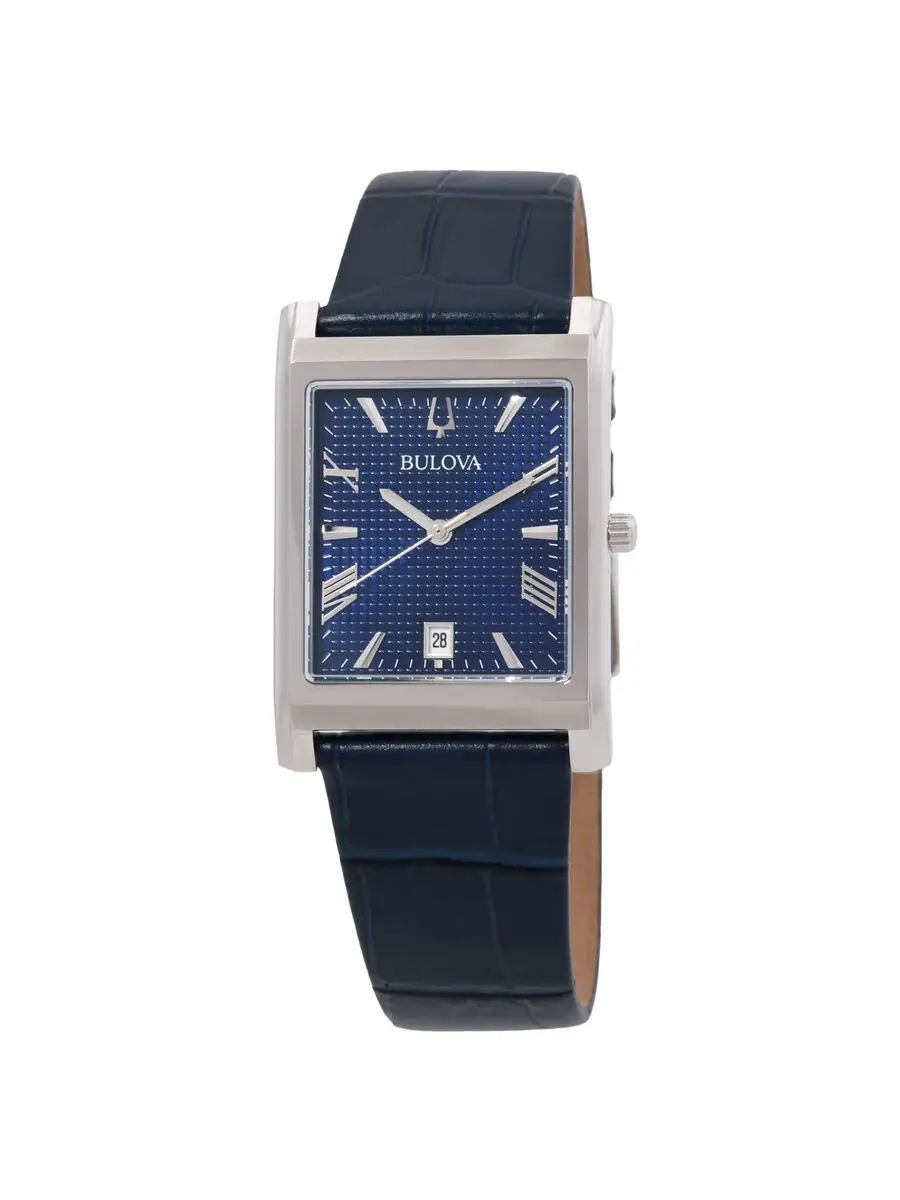 Часы Bulova Sutton Quartz с синим циферблатом 96B442