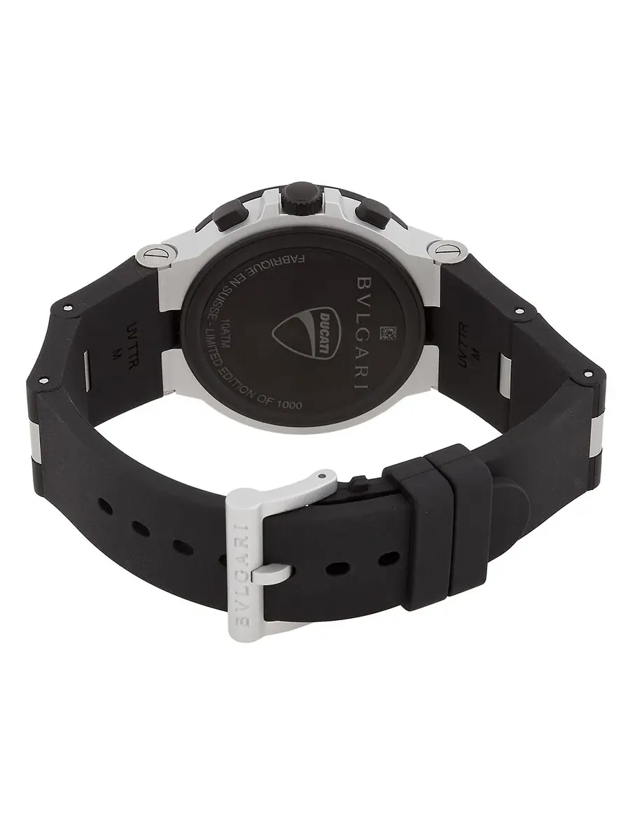 Мужские часы Bvlgari Aluminium Chronograph Automatic с красным циферблатом 103701 — изображение 3 из 3, оттенок черный