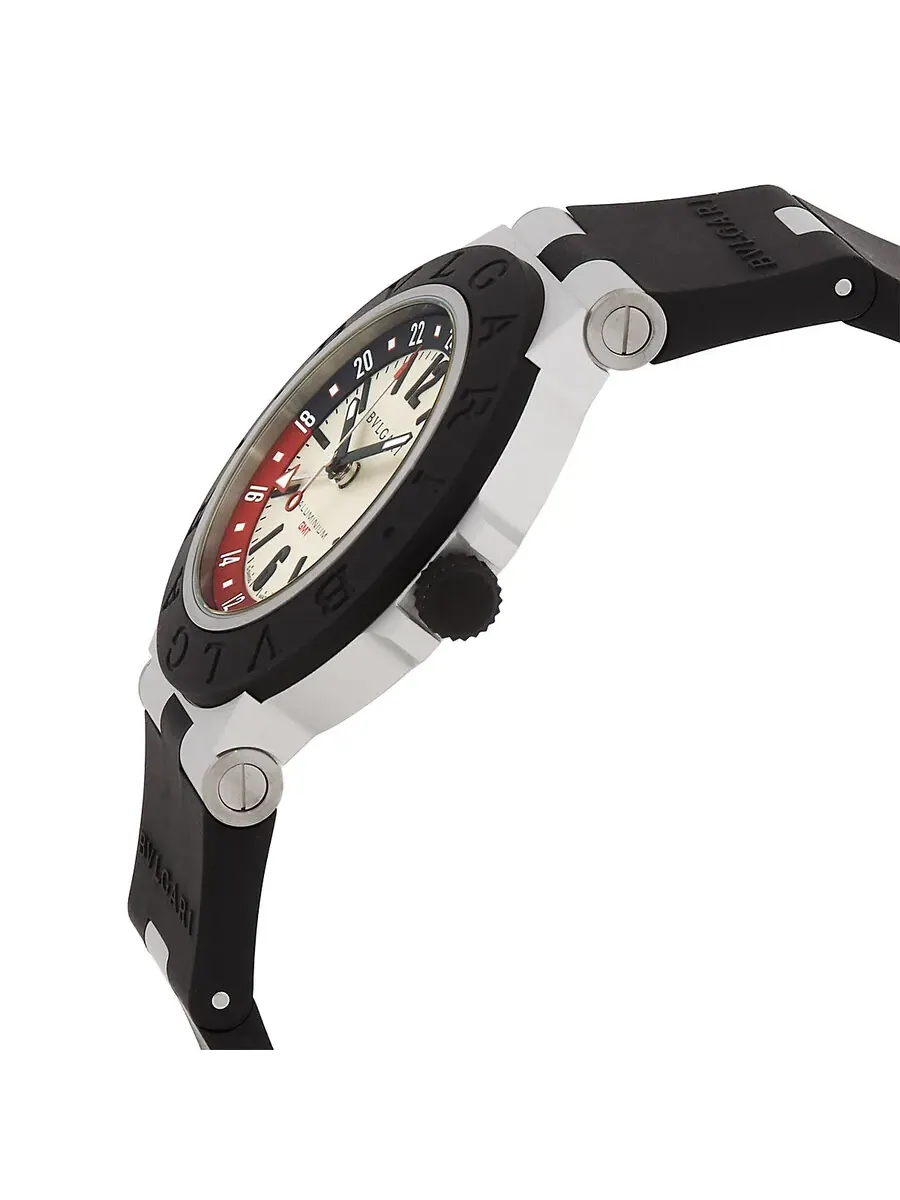 Мужские часы Bvlgari Aluminium GMT Pepsi с автоматическим механизмом 103963 — изображение 2 из 3, оттенок черный