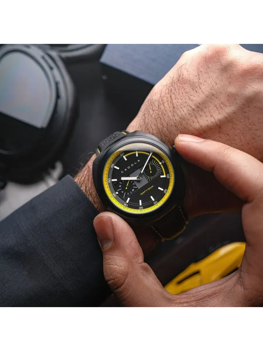 Мужские часы Cadola Giulia GMT Quartz с черным циферблатом CD-1043-02 — изображение 2 из 4, оттенок черный