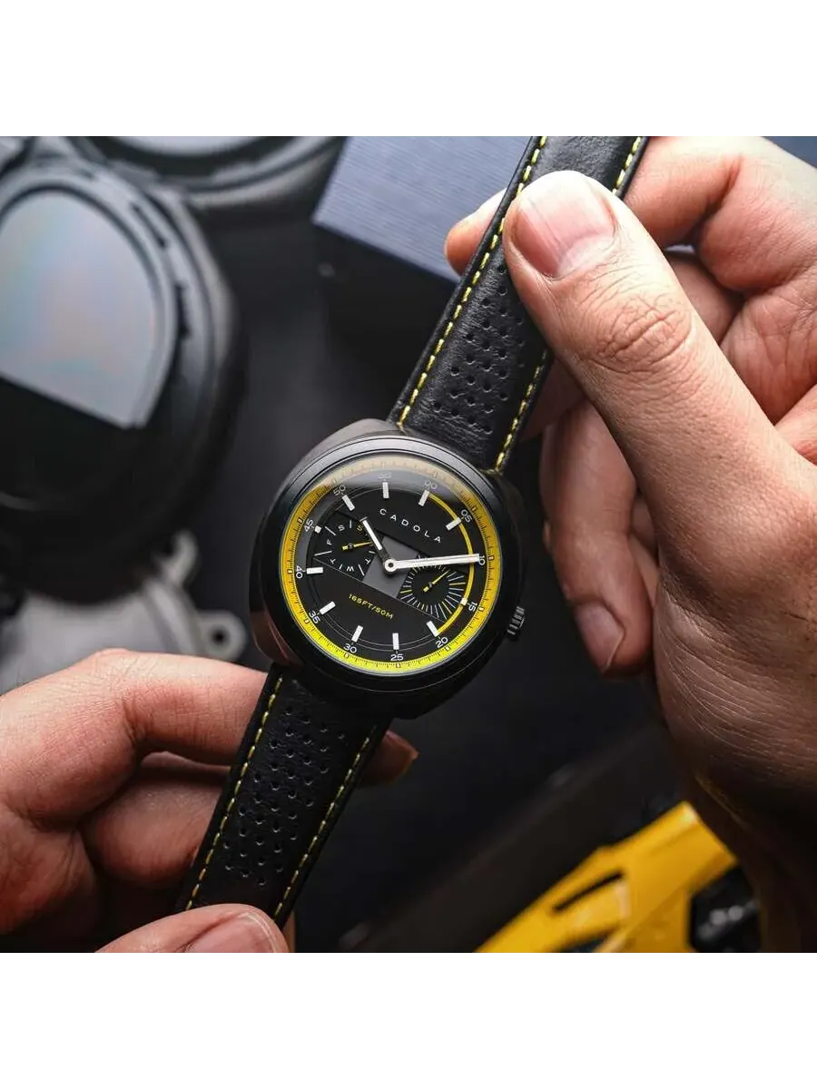 Мужские часы Cadola Giulia GMT Quartz с черным циферблатом CD-1043-02 — изображение 3 из 4, оттенок черный