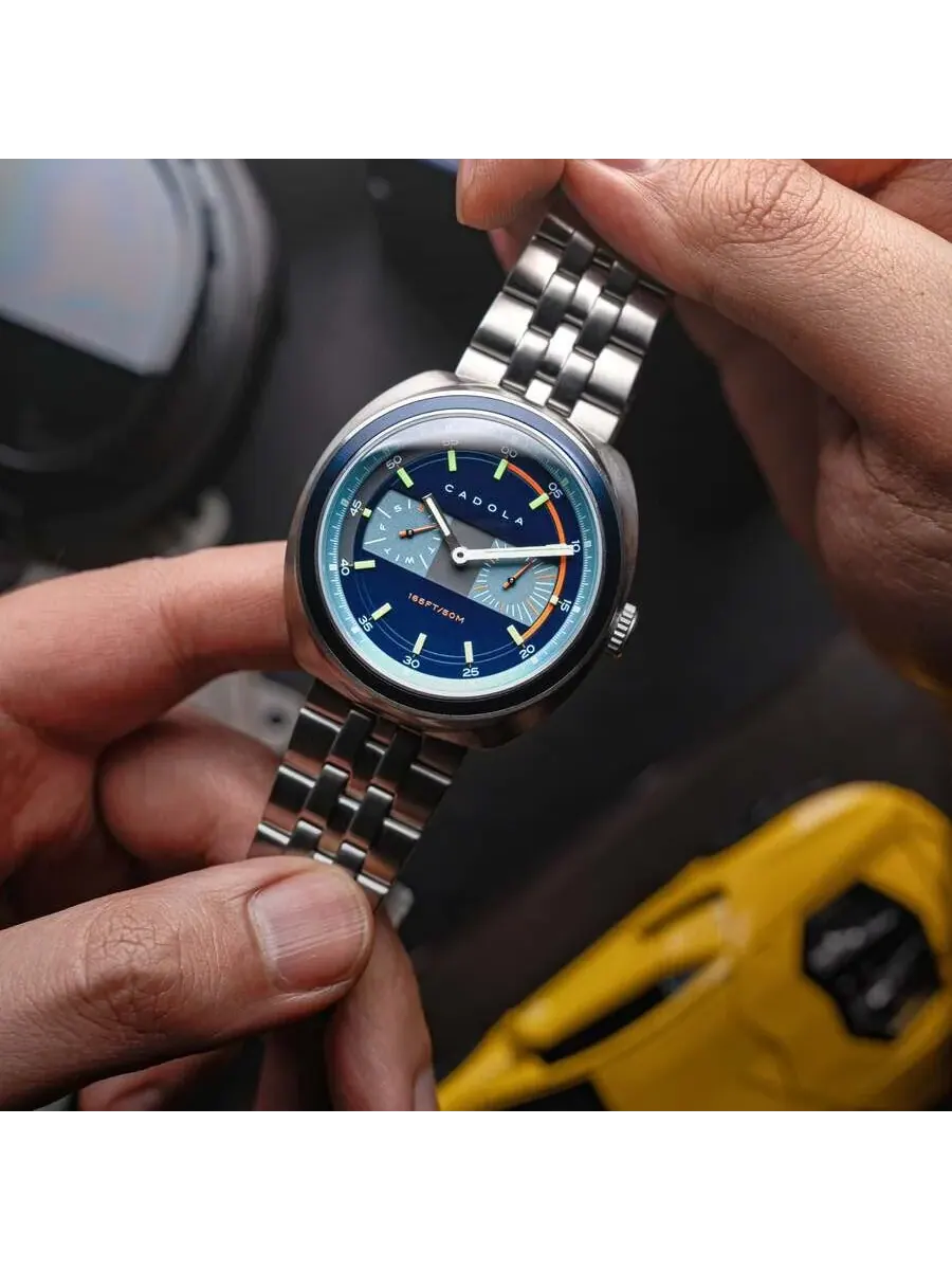 Мужские часы Cadola Giulia GMT Quartz с синим циферблатом CD-1043-11 — изображение 4 из 4, оттенок серебряный