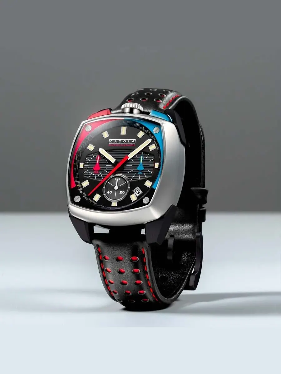 Мужские часы Cadola Taurus Chronograph Quartz с черным циферблатом CD-1060-01 — изображение 4 из 4, оттенок серебряный
