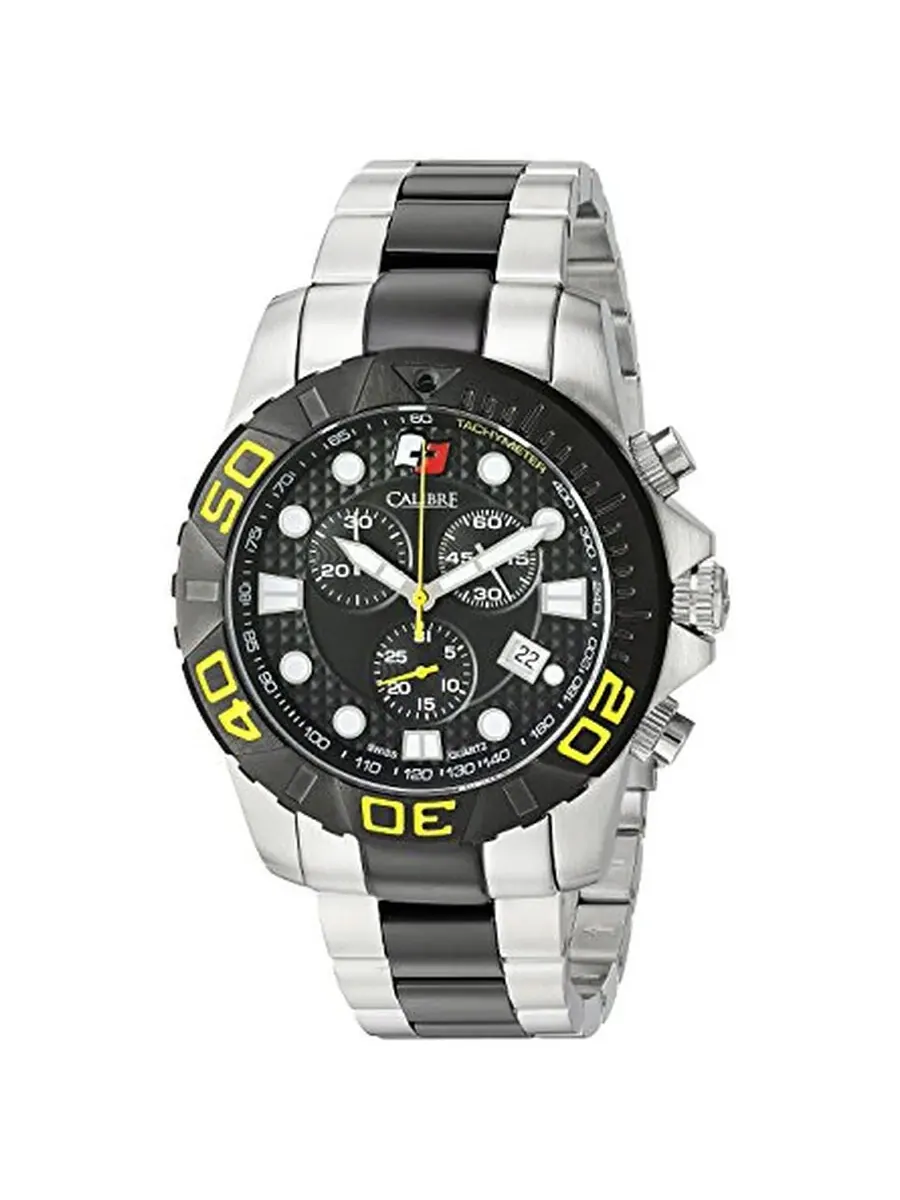 Мужские часы Calibre Akron с двухцветным хронографом SC-5A2-04-002 — черный