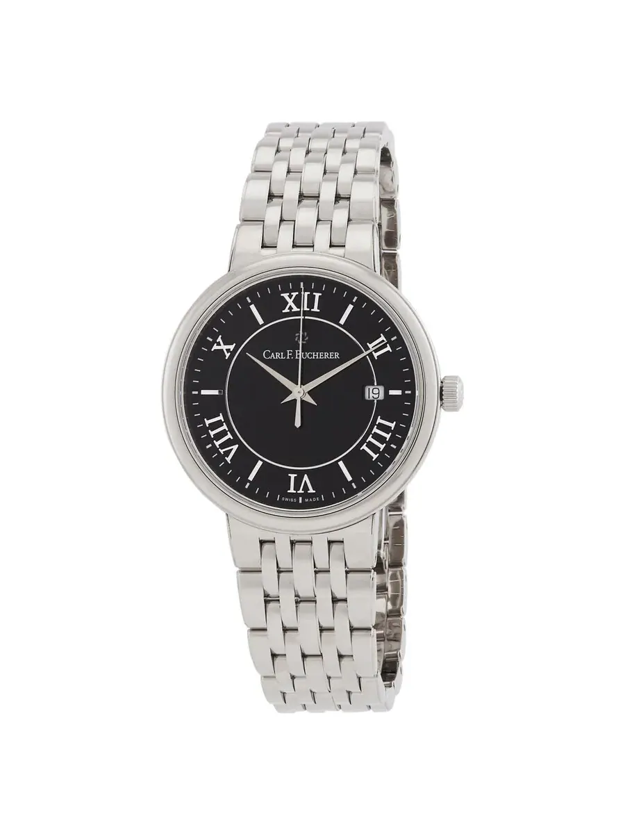 Часы Carl F. Bucherer Adamavi Automatic Black Dial Watch 00.10314.08.35.21 — серебристый