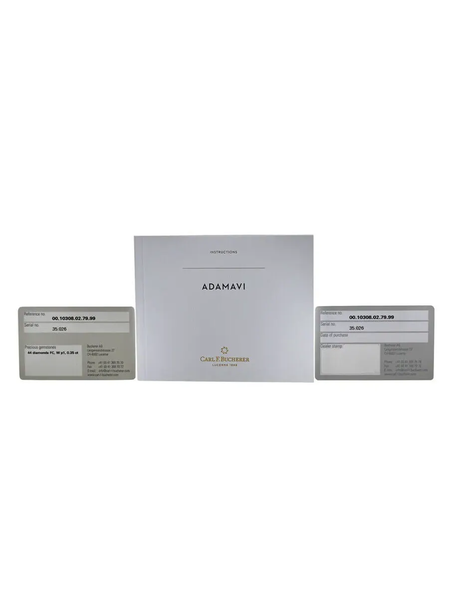 Женские часы Carl F. Bucherer Adamavi Quartz с бриллиантами 00.10308.02.79.99/W — изображение 6 из 6, оттенок перламутр