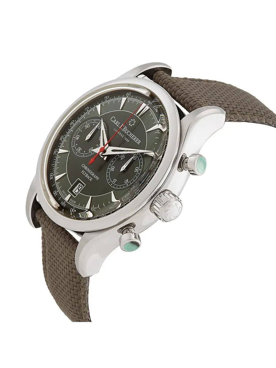 Мужские автоматические часы Carl F. Bucherer Manero Chronograph с зеленым циферблатом 00.10919.08.93.98 — изображение 2 из 4
