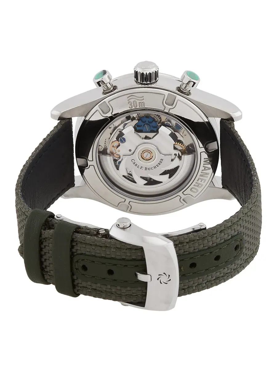 Мужские автоматические часы Carl F. Bucherer Manero Chronograph с зеленым циферблатом 00.10919.08.93.98 — изображение 3 из 4