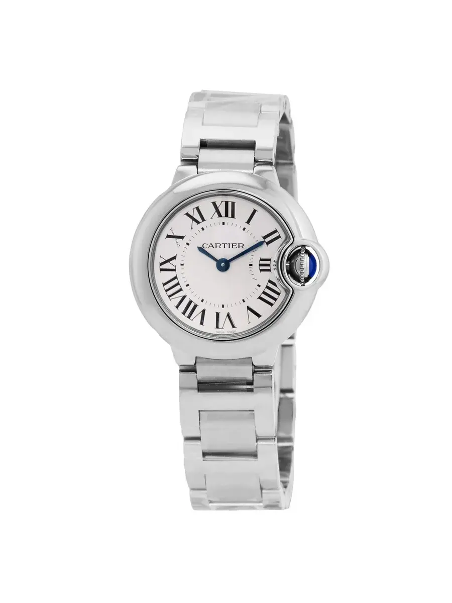 Часы Cartier Ballon Bleu 28 мм с серебристым циферблатом WSBB0073 — серебристый