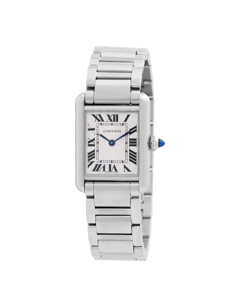 Женские часы Cartier Louis SolarBeat Quartz с белым циферблатом WSTA0121