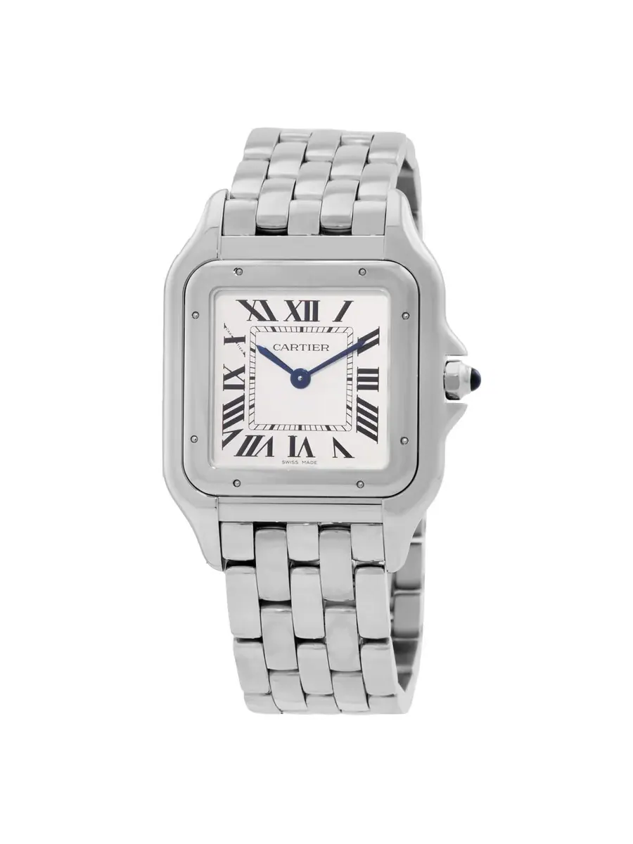 Часы Cartier Panthère Quartz с серебристым циферблатом унисекс WSPN0016