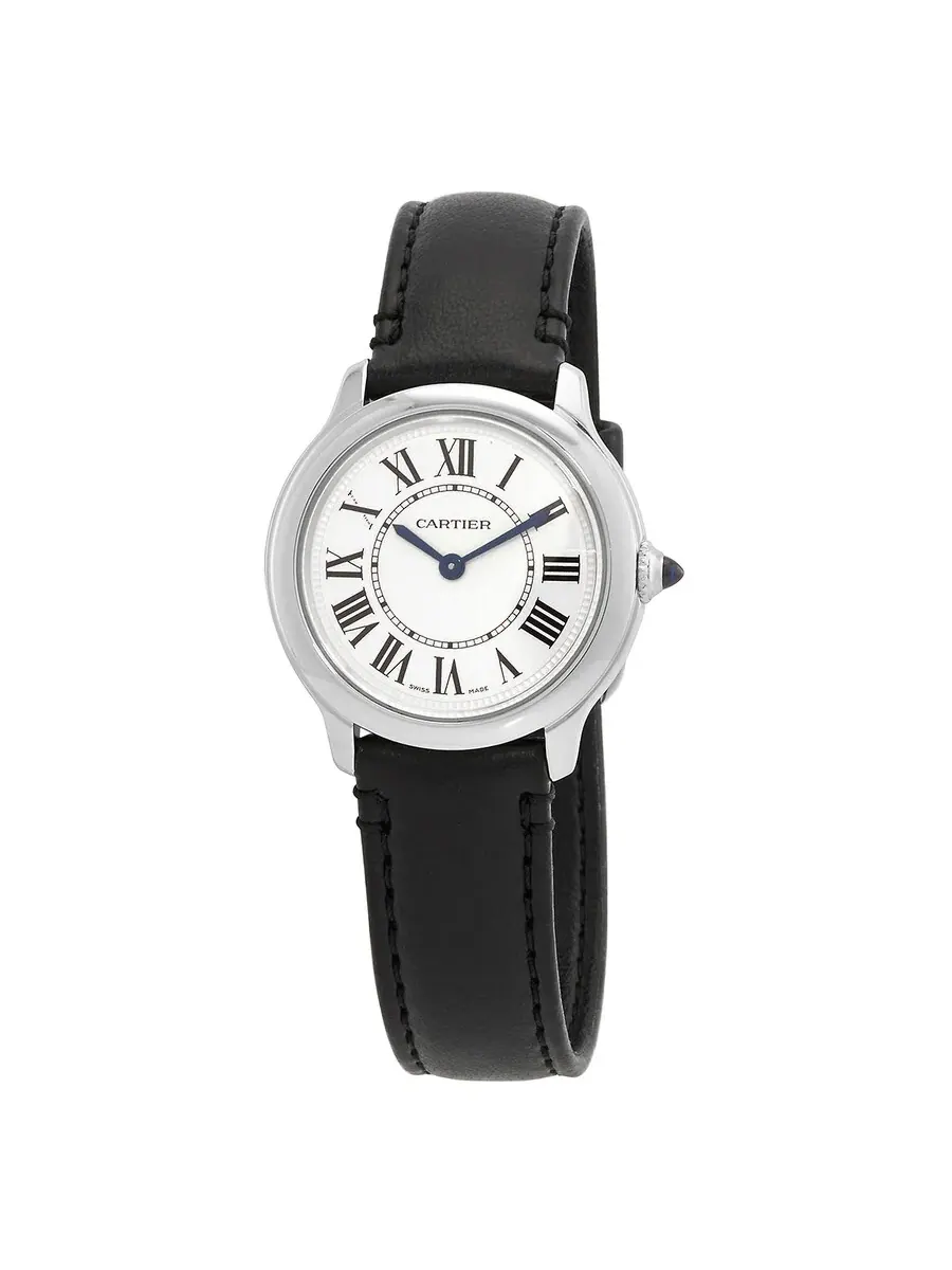 Женские часы Cartier Ronde Must De Cartier Quartz с серебристым циферблатом WSRN0030