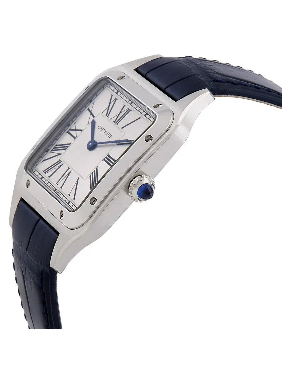 Мужские кварцевые часы Cartier Santos-Dumont Large Model WSSA0085 — изображение 2 из 3, оттенок серебряный